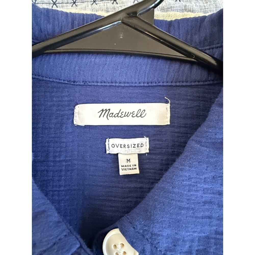 Madewell Super Oversized Shirt Jacket NN969 Blue Gauze Button Down - Picture 5 of 7